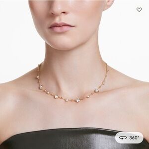 Swarovski Gold Necklace with Crystal Details